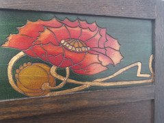 Liberty & Co. English Arts & Crafts 3 Fold-Screen with Stylized Floral Details - Thumbnail 5
