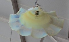 A Large and Impressive Pair of Arts and Crafts Vaseline/ Uranium Glass Shades - Thumbnail 4