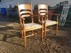 William Birch for Liberty & Co. a Set of Sixteen Arts & Crafts Oak Dining Chairs - Thumbnail 8