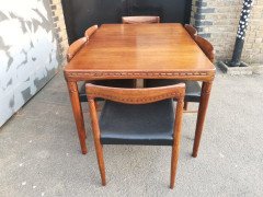 H. W. Klein, Bramin Scandinavian Extending Dining Table and Six Chairs with Carving - Thumbnail 5