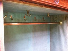 Shapland & Petter, Arts & Crafts Oak Treble Wardrobe with Floral Carved Details - Thumbnail 5