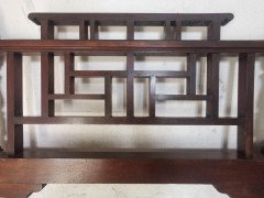 E. W. Godwin Style Rare Anglo- Japanese Walnut Double Bed with Lattice Work Details - Thumbnail 8