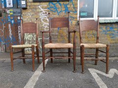 Liberty & Co, William Birch, Arts & Crafts Armchair & Two Differing Side Chairs - Thumbnail 2