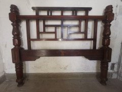 E. W. Godwin Style Rare Anglo- Japanese Walnut Double Bed with Lattice Work Details - Thumbnail 11
