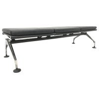 Antonio Citterio for Vitra Chrome and Black Leather Window Seat or Bench - Thumbnail 1