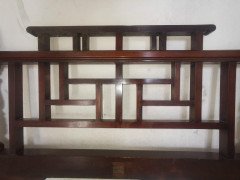 E. W. Godwin Style Rare Anglo- Japanese Walnut Double Bed with Lattice Work Details - Thumbnail 14