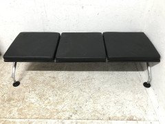 Antonio Citterio for Vitra Chrome and Black Leather Window Seat or Bench - Thumbnail 2