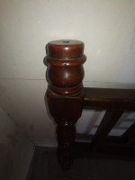 E. W. Godwin Style Rare Anglo- Japanese Walnut Double Bed with Lattice Work Details - Thumbnail 15