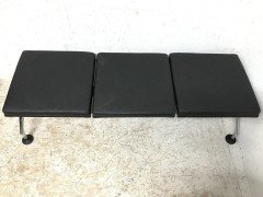Antonio Citterio for Vitra Chrome and Black Leather Window Seat or Bench - Thumbnail 3
