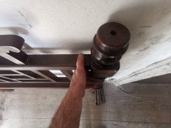 E. W. Godwin Style Rare Anglo- Japanese Walnut Double Bed with Lattice Work Details - Thumbnail 16