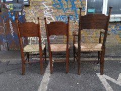Liberty & Co, William Birch, Arts & Crafts Armchair & Two Differing Side Chairs - Thumbnail 10