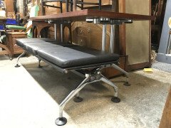 Antonio Citterio for Vitra Chrome and Black Leather Window Seat or Bench - Thumbnail 6
