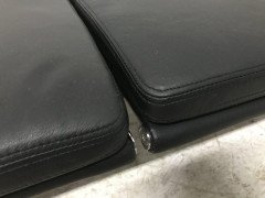Antonio Citterio for Vitra Chrome and Black Leather Window Seat or Bench - Thumbnail 7