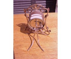 Little Arts and Crafts Mantle/Bedside Clock With Hand Formed Copper Leaves - Thumbnail 4