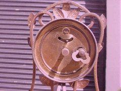 Little Arts and Crafts Mantle/Bedside Clock With Hand Formed Copper Leaves - Thumbnail 5