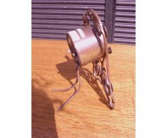 Little Arts and Crafts Mantle/Bedside Clock With Hand Formed Copper Leaves - Thumbnail 6