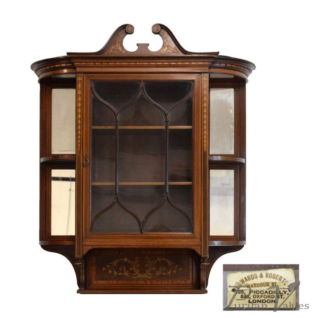 Edwards_and_Roberts_Edwardian_inlaid_mahogany_wall_cabinet_with_swan_neck_pediment_over_tracery_door_enclosing_a_pair_of_shelves_between_mirrors_86_5cm_wide_x_103cm_high_master