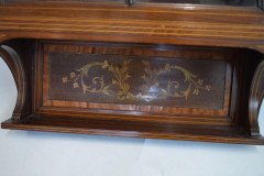 Edwards & Roberts, Queen Anne Revival Swan Neck Inlaid Mahogany Wall Cabinet - Thumbnail 6