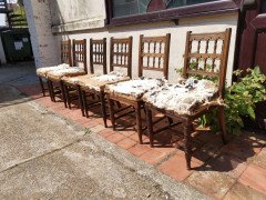 Bruce Talbert for Gillow and Co. – Set of Six Aesthetic Movement Oak Dining Chairs - Thumbnail 3