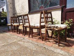 Bruce Talbert for Gillow and Co. – Set of Six Aesthetic Movement Oak Dining Chairs - Thumbnail 5