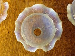 A Set of Six Arts and Crafts Vaseline/Uranium Glass Shades with pleated details - Thumbnail 7