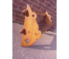 Charles Bevan Style a Gothic Revival Hanging Oak Shelf with Through Tenon Joints - Thumbnail 5