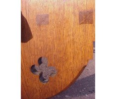 Charles Bevan Style a Gothic Revival Hanging Oak Shelf with Through Tenon Joints - Thumbnail 7