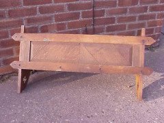 Charles Bevan Style a Gothic Revival Hanging Oak Shelf with Through Tenon Joints - Thumbnail 9