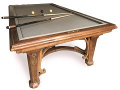 Emile Hurtre an Art Nouveau Billiard Table Made by E. Gueret Medaille D Or, 1889 - Thumbnail 2