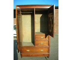 Gillows of Lancaster, an Aesthetic Movement Walnut Armoire Wardrobe Compactum - Thumbnail 3