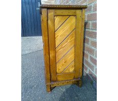 Charles Bevan Style of Gothic Revival Bedside Cab with Inlaid Details Throughout - Thumbnail 3