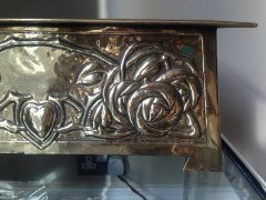 Margaret Gilmour, Attributed a Glasgow School Brass Planter with Stylised Roses - Thumbnail 2