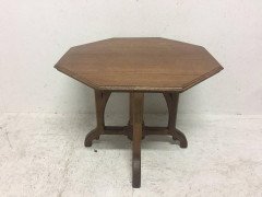 A W N Pugin Attri, An Exceptional Gothic Revival Octagonal Oak Centre Table - Thumbnail 9