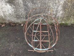 French Art Deco Decorative Iron Cot or Cradle with Canopy on Gentle Rockers - Thumbnail 10