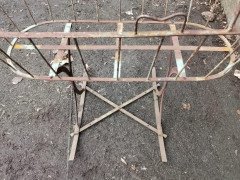 French Art Deco Decorative Iron Cot or Cradle with Canopy on Gentle Rockers - Thumbnail 11