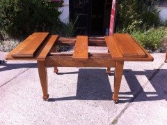 Arts & Crafts Oak Extending Dining Table with a Sliding Top - Thumbnail 2