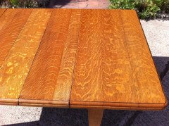 Arts & Crafts Oak Extending Dining Table with a Sliding Top - Thumbnail 5