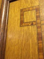 Morris & Co Attr. an Arts & Crafts Oak Treble Linen Press, Metalwork by Rathbone - Thumbnail 9