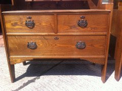 Shapland & Petter, Arts & Crafts Oak Dressing Table with Pierced Hearts - Thumbnail 8
