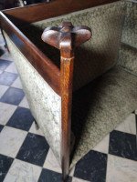 Walter Cave, an Arts & Crafts Oak Settee with Voysey Style Uprights - Thumbnail 7