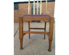 Eight Arts & Crafts Glasgow Style High Back Oak Dining Chairs with Leather Seats - Thumbnail 8
