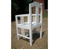Secessionist Three Seater Painted Pine Bench & a Single Matching Armchair - Thumbnail 6