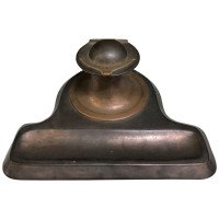 C. F. A. Voysey, attributed. Made by Richard Rathbone, an Arts & Crafts Copper Inkstand
