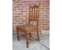 Shapland & Petter, Four Arts & Crafts Oak Dining Chairs with Floral Details - Thumbnail 2