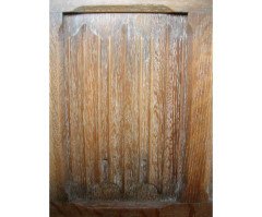 Heals, an Arts and Crafts Limed Oak Single Bed with Linenfold Carved Details - Thumbnail 4