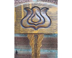 Shapland & Petter, Four Arts & Crafts Oak Dining Chairs with Floral Details - Thumbnail 4