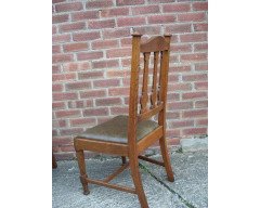 Shapland & Petter, Four Arts & Crafts Oak Dining Chairs with Floral Details - Thumbnail 5