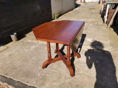 Gillows, an Aesthetic Movement Oak Octagonal Drop-Leaf Centre Table with Florets - Thumbnail 3