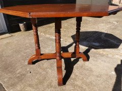 Gillows, an Aesthetic Movement Oak Octagonal Drop-Leaf Centre Table with Florets - Thumbnail 8