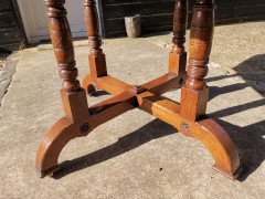 Gillows, an Aesthetic Movement Oak Octagonal Drop-Leaf Centre Table with Florets - Thumbnail 12